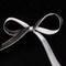 The Ribbon People Black and White Double Sided Craft Ribbon with Stitch Edge 0.25" x 110 Yards